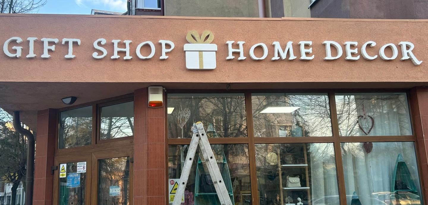 Reclama litere volumetrice polistiren Magazin