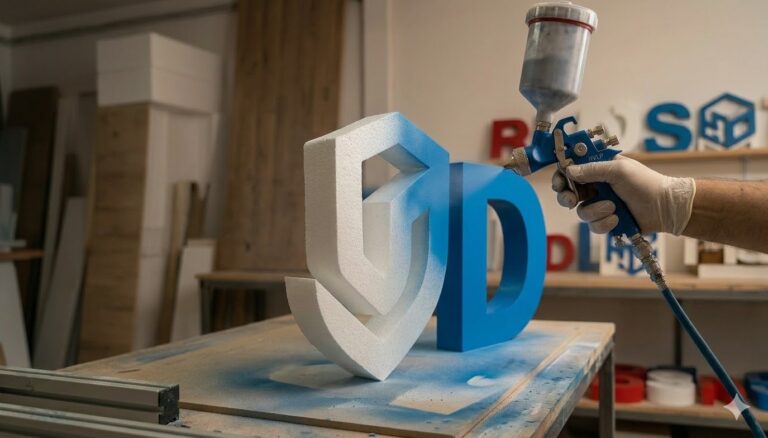 Litere polistiren extrudat pentru publicitate stradala